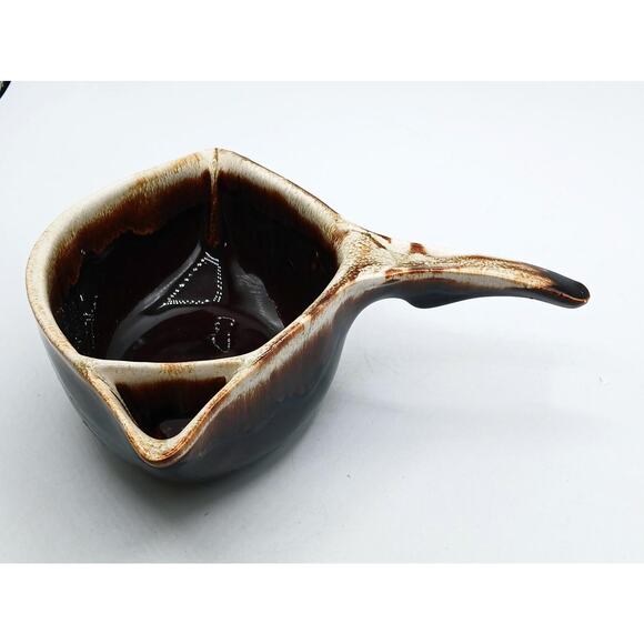 Vintage Pfaltzgraff Gourmet Brown Drip Glaze Gravy Boat - Picture 6 of 6